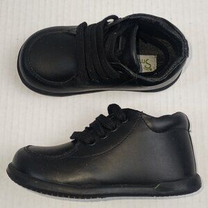 Smart Step by Josmo Black Unisex First Walker Oxford Shoes